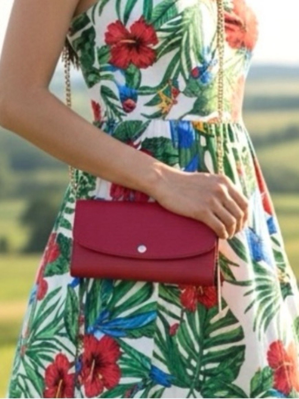 Louis Vuitton Fuchsia Epi Leather Emilie Wallet Crossbody Conversion COA - Picture 15 of 17